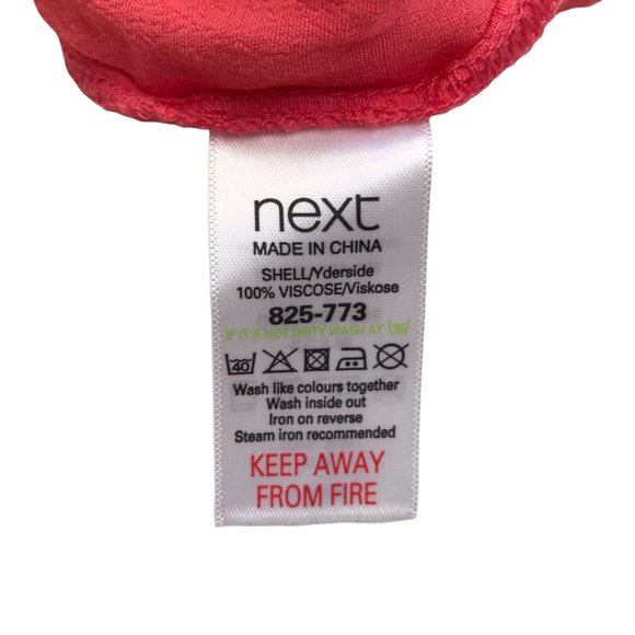 Next Ladies Pink Cowl Neck Dress Size 8 Sleeveless Elastic Waist Summer Holiday - Picture 11 of 11